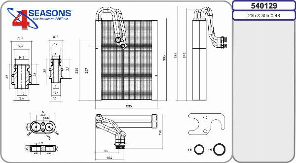 AHE 540129 - Випарник, кондиціонер autozip.com.ua