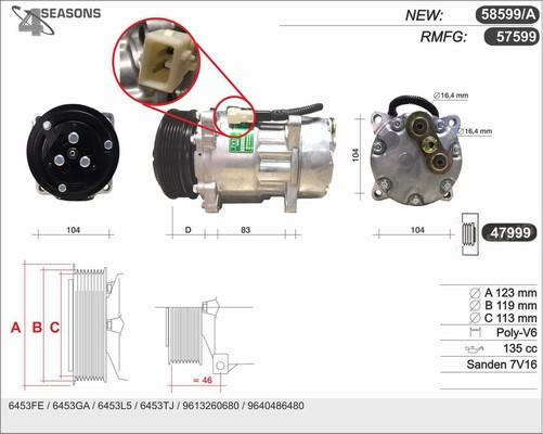 AHE 58599/A - Компресор, кондиціонер autozip.com.ua