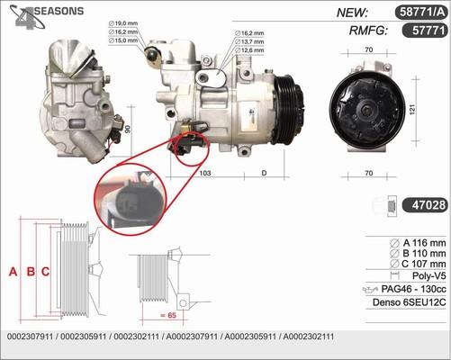 AHE 58771/A - Компресор, кондиціонер autozip.com.ua