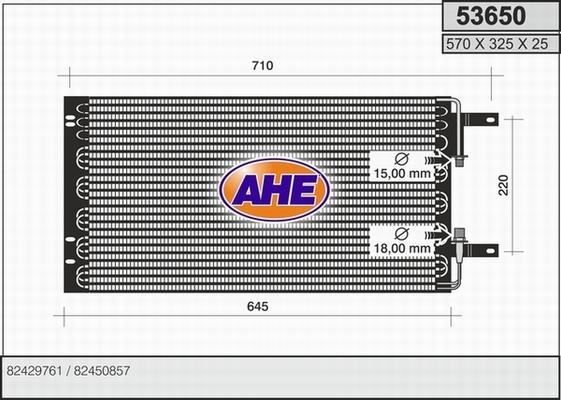 AHE 53650 - Конденсатор, кондиціонер autozip.com.ua