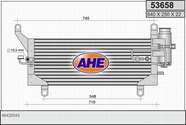 AHE 53658 - Конденсатор, кондиціонер autozip.com.ua