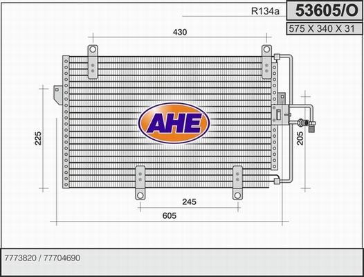 AHE 53605/O - Конденсатор, кондиціонер autozip.com.ua