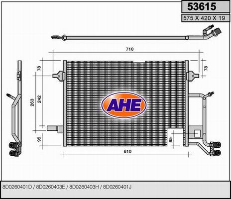 AHE 53615 - Конденсатор, кондиціонер autozip.com.ua
