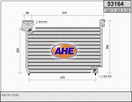 AHE 53164 - Конденсатор, кондиціонер autozip.com.ua