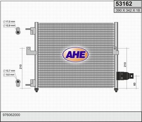 AHE 53162 - Конденсатор, кондиціонер autozip.com.ua