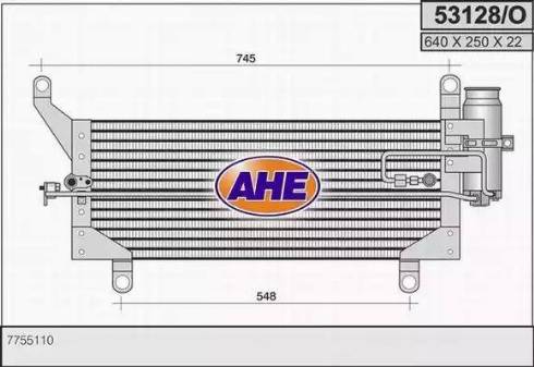 AHE 53128/O - Конденсатор, кондиціонер autozip.com.ua