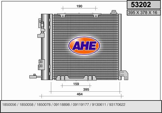 AHE 53202 - Конденсатор, кондиціонер autozip.com.ua