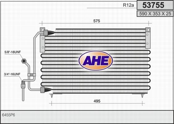 AHE 53755 - Конденсатор, кондиціонер autozip.com.ua