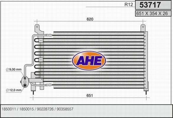 AHE 53717 - Конденсатор, кондиціонер autozip.com.ua