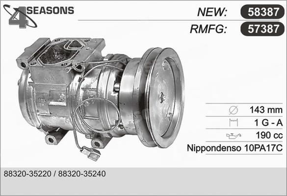 AHE 57387 - Компресор, кондиціонер autozip.com.ua