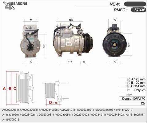 AHE 57336 - Компресор, кондиціонер autozip.com.ua