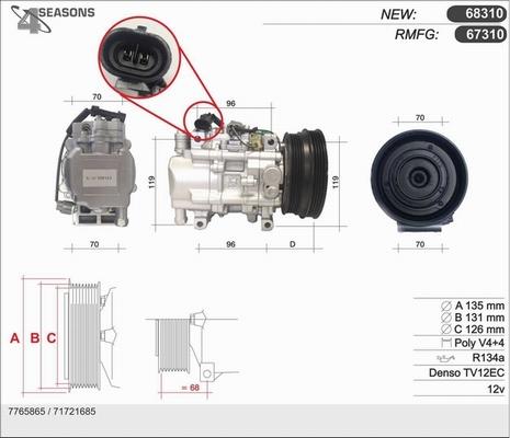 AHE 67310 - Компресор, кондиціонер autozip.com.ua