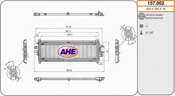 AHE 157.002 - Радіатор, охолодження двигуна autozip.com.ua