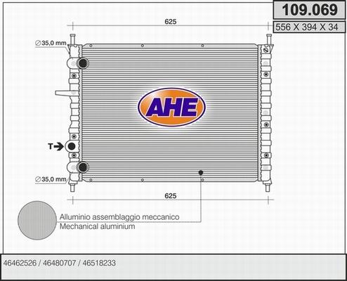 AHE 109.069 - Радіатор, охолодження двигуна autozip.com.ua