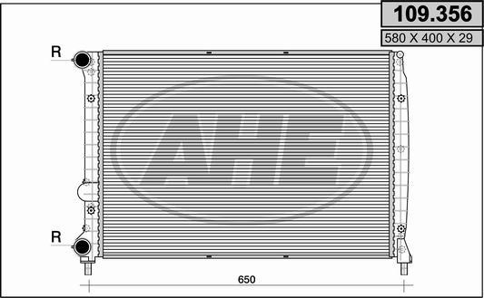 AHE 109.356 - Радіатор, охолодження двигуна autozip.com.ua