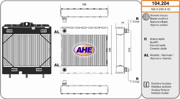 AHE 104.204 - Радіатор, охолодження двигуна autozip.com.ua