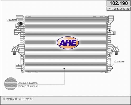 AHE 102.190 - Радіатор, охолодження двигуна autozip.com.ua