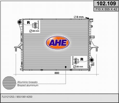 AHE 102.109 - Радіатор, охолодження двигуна autozip.com.ua