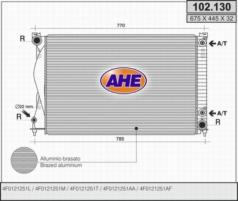 AHE 102.130 - Радіатор, охолодження двигуна autozip.com.ua