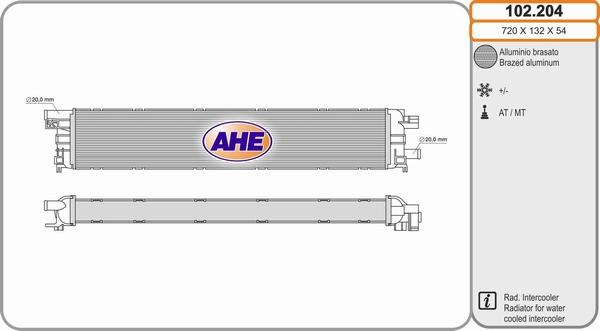 AHE 102.204 - Радіатор, охолодження двигуна autozip.com.ua