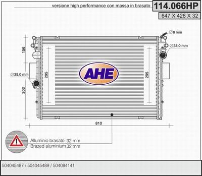 AHE 114.066HP - Радіатор, охолодження двигуна autozip.com.ua