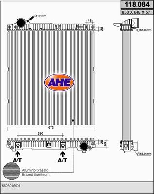 AHE 118.084 - Радіатор, охолодження двигуна autozip.com.ua
