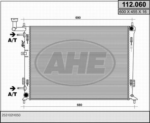 AHE 112.060 - Радіатор, охолодження двигуна autozip.com.ua