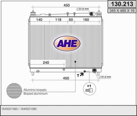 AHE 130.213 - Радіатор, охолодження двигуна autozip.com.ua