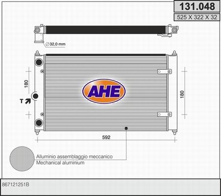 AHE 131.048 - Радіатор, охолодження двигуна autozip.com.ua