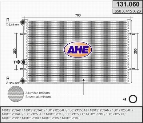 AHE 131.060 - Радіатор, охолодження двигуна autozip.com.ua