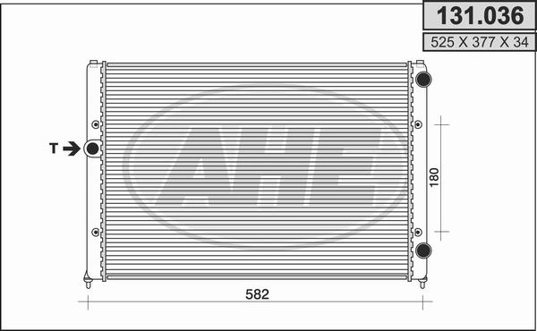 AHE 131.036 - Радіатор, охолодження двигуна autozip.com.ua
