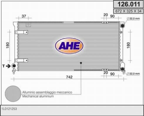 AHE 126.011 - Радіатор, охолодження двигуна autozip.com.ua