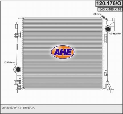 AHE 120.176/O - Радіатор, охолодження двигуна autozip.com.ua