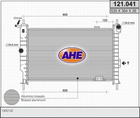 AHE 121.041 - Радіатор, охолодження двигуна autozip.com.ua