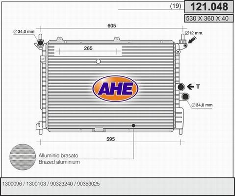 AHE 121.048 - Радіатор, охолодження двигуна autozip.com.ua