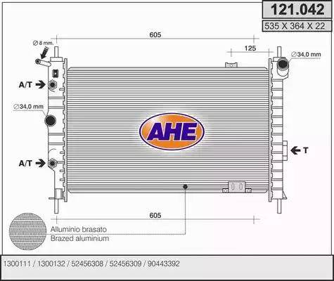 AHE 121.042 - Радіатор, охолодження двигуна autozip.com.ua