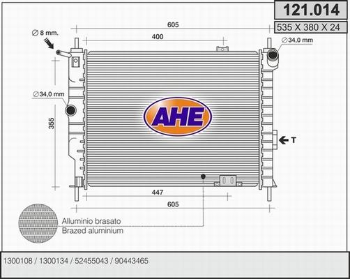 AHE 121.014 - Радіатор, охолодження двигуна autozip.com.ua