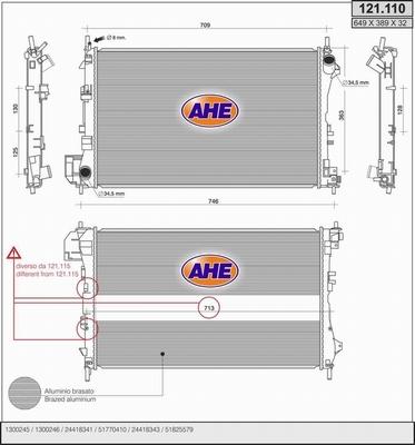 AHE 121.110 - Радіатор, охолодження двигуна autozip.com.ua