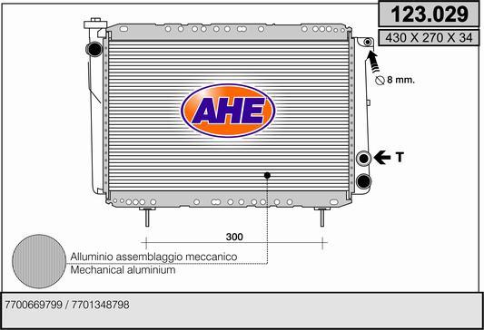 AHE 123.029 - Радіатор, охолодження двигуна autozip.com.ua