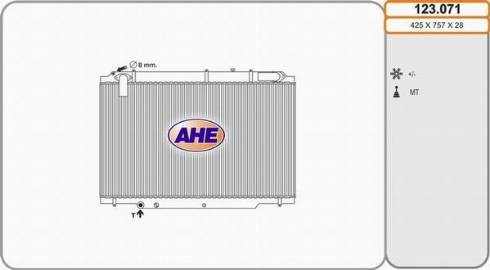 AHE 123.071 - Радіатор, охолодження двигуна autozip.com.ua