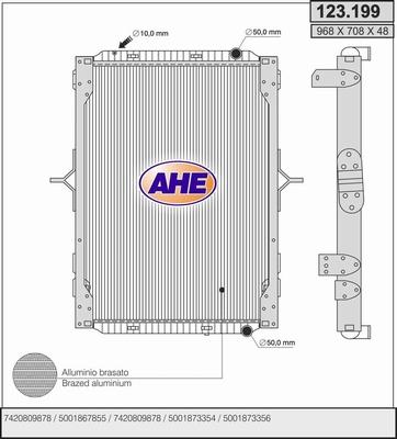 AHE 123.199 - Радіатор, охолодження двигуна autozip.com.ua