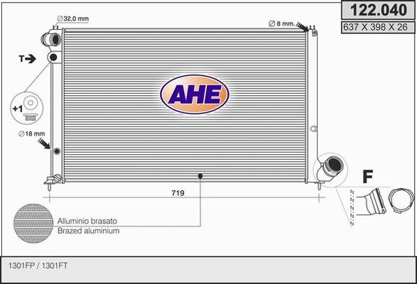 AHE 122.040 - Радіатор, охолодження двигуна autozip.com.ua