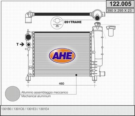 AHE 122.005 - Радіатор, охолодження двигуна autozip.com.ua