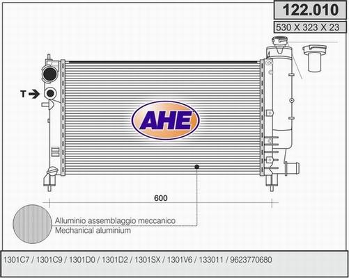 AHE 122.010 - Радіатор, охолодження двигуна autozip.com.ua