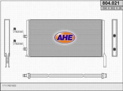 AHE 804.021 - Масляний радіатор, рухове масло autozip.com.ua