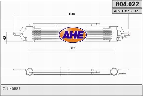 AHE 804.022 - Масляний радіатор, рухове масло autozip.com.ua