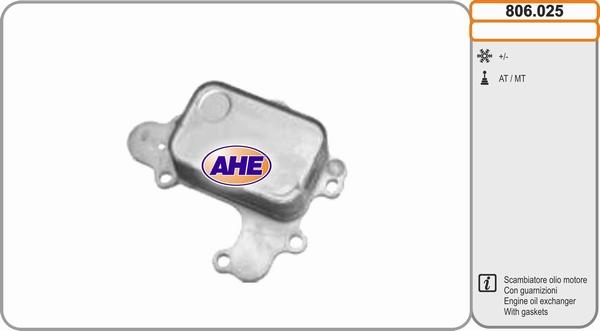 AHE 806.025 - Масляний радіатор, рухове масло autozip.com.ua