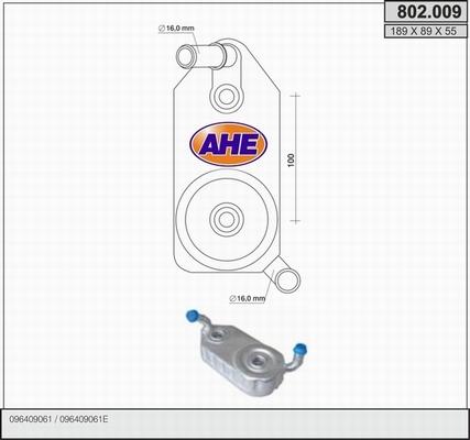 AHE 802.009 - Масляний радіатор, рухове масло autozip.com.ua