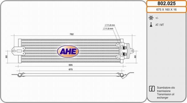 AHE 802.025 - Масляний радіатор, рухове масло autozip.com.ua