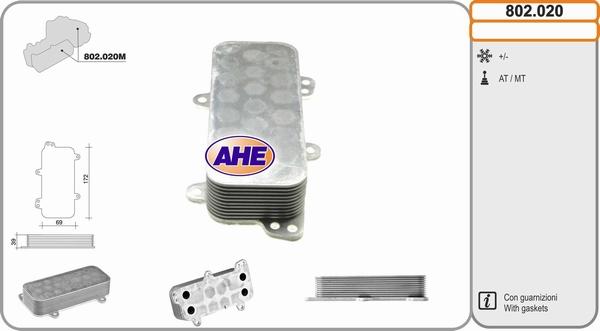 AHE 802.020 - Масляний радіатор, рухове масло autozip.com.ua